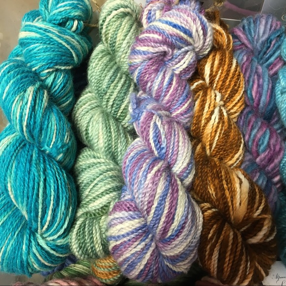 Hand dyed and painted alpaca yarn for sale. - Picture 2 of 3